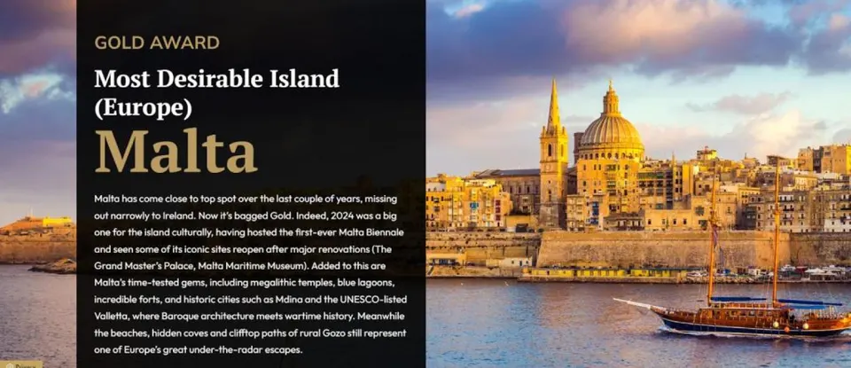 Double win for Malta at prestigious UK Awards